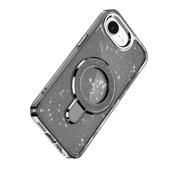 Η θήκη iPhone 16e, Glittery Magnetic Kickstand, μαύρη