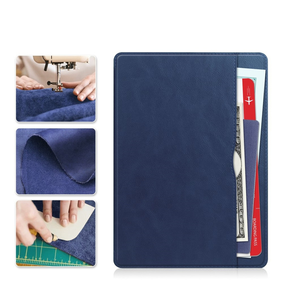 Θήκη για Samsung Galaxy Tab S10 Lite / S10 FE / S9 FE, Business Card and Pen Slot, μπλε