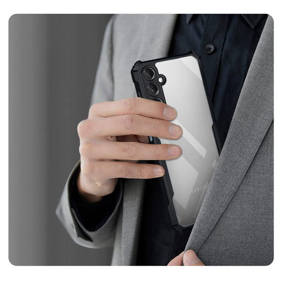 Η θήκη για το Samsung Galaxy A56, AntiDrop Hybrid, μαύρη + σκληρό γυαλί 9H