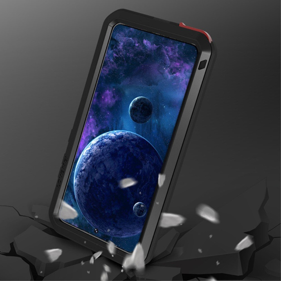 Love Mei Θήκη για Samsung Galaxy A52 / A52s, armored with glass, μαύρη