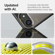 θήκη Spigen για iPhone 16E, Tough Armor Mag Mag MagSafe, γκρι + μετριασμένο γυαλί 9H