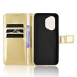 Θήκη με πτερύγιο για Honor 400 5G, Crazy Horse Wallet, χρυσή