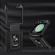 θωρακισμένη θήκη για Samsung Galaxy Z Flip7 FE / Z Flip6, Nox Case Ring, μαύρη
