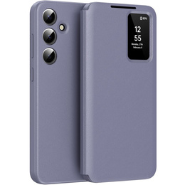 Αναδιπλούμενη θήκη για Samsung Galaxy S25, Smart View Wallet, μωβ
