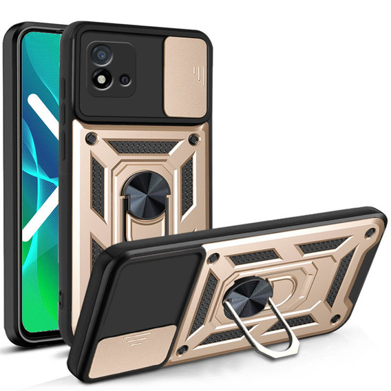 Θήκη για Realme C11 2021, CamShield Slide, χρυσός