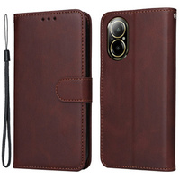 Θήκη με πτερύγιο για Realme C67, Leather Wallet, καφέ