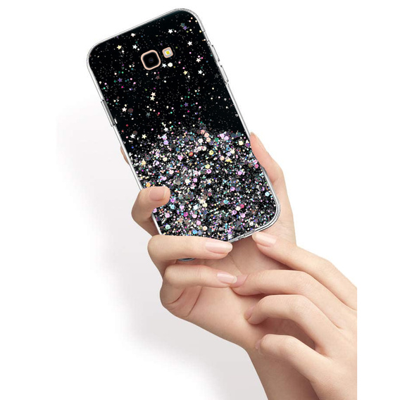 Θήκη για Samsung Galaxy J4 Plus, Glittery, μαύρη