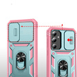 Θήκη για Samsung Galaxy S23 FE, CamShield Slide, πράσινο / ροζ