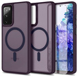 Θήκη για Samsung Galaxy S20 FE, για MagSafe, ERBORD Μatt Case, σκούρο μωβ + Γυαλί οθόνης