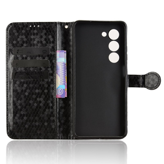 θήκη πτερύγιο για Oppo A5 5G / A5m, Wallet Rhombus, μαύρη
