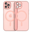 Θήκη για iPhone 16 Pro, για MagSafe, ERBORD Μatt Case, ροζ + Γυαλί οθόνης