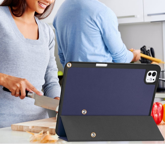 Θήκη για iPad Pro 11" 2024 (5 gen.), Smartcase με χώρο για γραφίδα, σκούρο μπλε