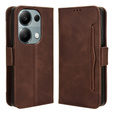 Θήκη με πτερύγιο για Xiaomi Redmi Note 13 Pro 4G / Xiaomi Redmi Note 14S / Xiaomi Poco M6 Pro 4G, Card Slot, καφέ