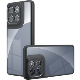 Θήκη για Xiaomi Redmi 15 5G / 4G, με προστασία κάμερας, διάφανη με μαύρες πλευρές