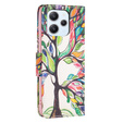 Θήκη με πτερύγιο για Xiaomi Redmi 12 4G, Wallet, tree of life, λευκή