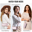 θήκη CASEME για Samsung Galaxy S25 FE, RFID Leather Wallet, με λουράκι ώμου, ροζ