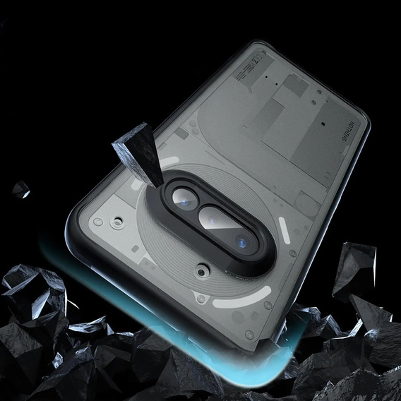 Θήκη για Nothing Phone 3A, Fusion Hybrid, διαφανής / μαύρη