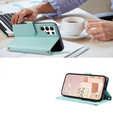 θήκη πτερύγιο για Samsung Galaxy S25 Ultra, Rhombus Crossbody Leather, πράσινη