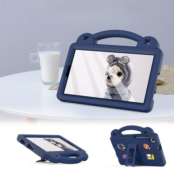 Παιδική θήκη για Samsung Galaxy Tab A7 Lite 8.7 T220/T225, Cute Patterns, με βάση, σκούρο μπλε