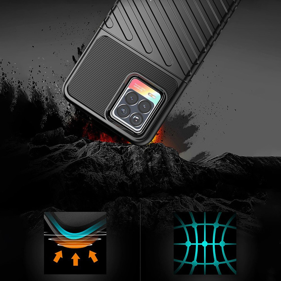 Θήκη για Realme 8/8 Pro, Thunder, μαύρη