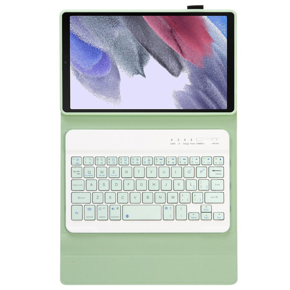 Θήκη + πληκτρολόγιο Samsung Galaxy Tab A7 Lite 8.7 T220 / 225, ανοιχτή πράσινη