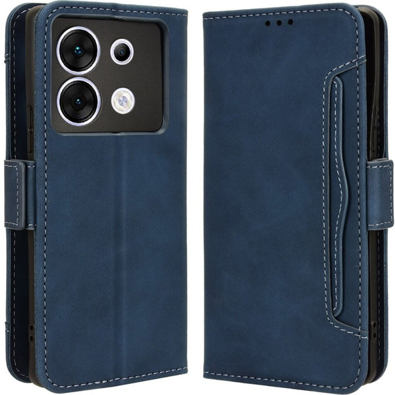 Θήκη με πτερύγιο για Infinix Zero 30 5G, Card Slot, σκούρο μπλε