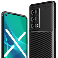 Θήκη για Oppo Reno6 Pro 5G / Pro+ 5G, Carbon Gel, μαύρη