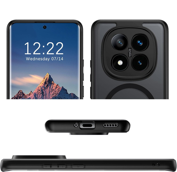 Θήκη για Xiaomi Redmi Note 14 Pro+ 5G, για MagSafe, ERBORD Μatt Case, μαύρη