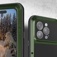 Love Mei Θήκη για iPhone 14 Pro, armored with glass, πράσινη