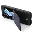 Θήκη για Samsung Galaxy Z Flip7 FE / Z Flip6, Card Slot Ring Case, μαύρη