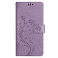 Θήκη με πτερύγιο για Samsung Galaxy A55 5G, Wallet, Butterfly, μωβ