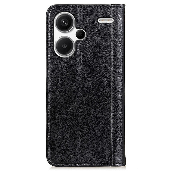 Θήκη για Xiaomi Redmi Note 13 Pro+, Wallet Litchi Leather, μαύρη