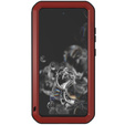 Love Mei Θήκη για Samsung Galaxy S21 FE, armored with glass, κόκκινη