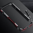Θήκη LUPHIE για iPhone 15, Armor Bumper, μαύρο / κόκκινο