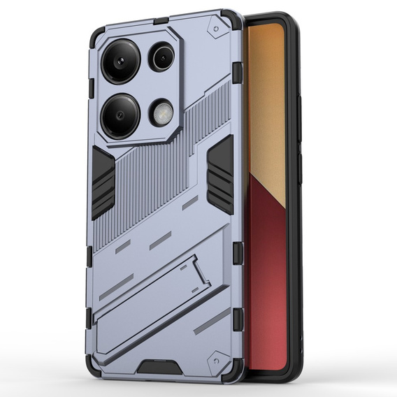 Θήκη για Xiaomi Redmi Note 13 Pro 4G / Xiaomi Redmi Note 14S / Xiaomi Poco M6 Pro 4G, Military kickstand, σκούρο μπλε