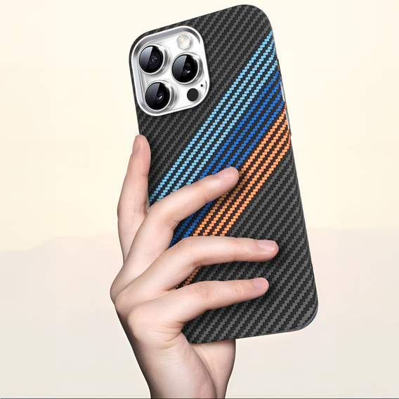 Θήκη για iPhone 16 Pro Max, ανθρακονήματα MagSafe, σκούρο μπλε