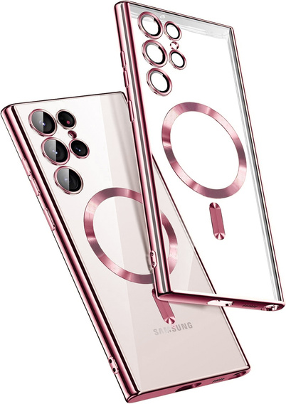Θήκη για Samsung Galaxy S25 Ultra, Electro MagSafe, ροζ rose gold + Γυαλί για την οθόνη