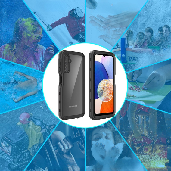 Αδιάβροχη θήκη IP68 για το Samsung Galaxy A14 5G, μαύρη
