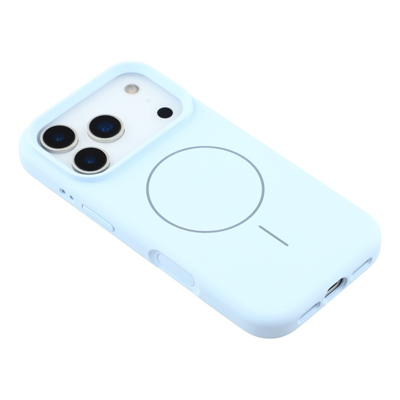 Θήκη σιλικόνης για iPhone 17 Pro, για MagSafe, αντικραδασμική, μπλε