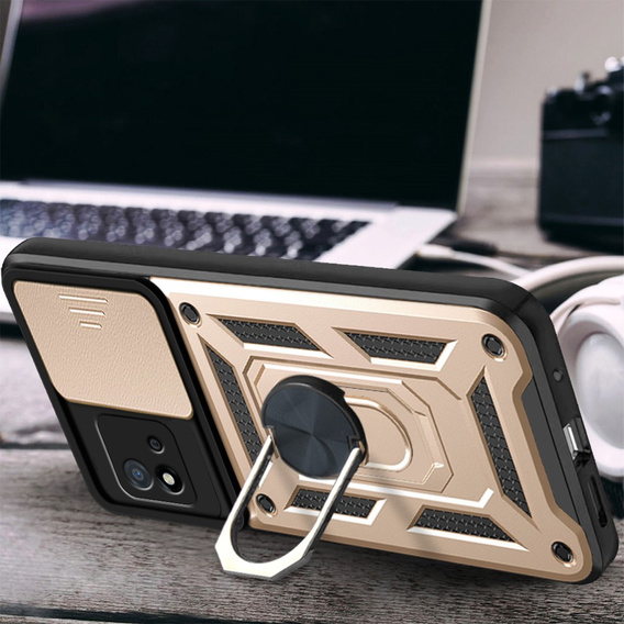 Θήκη για Realme C11 2021, CamShield Slide, χρυσός