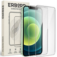 2x Μετριασμένο γυαλί για iPhone 12 Mini, ERBORD 9H Hard Glass στην οθόνη