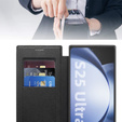 Θήκη με πτερύγιο για Samsung Galaxy S25 Ultra, RFID Wallet MagSafe CamShield, μαύρη