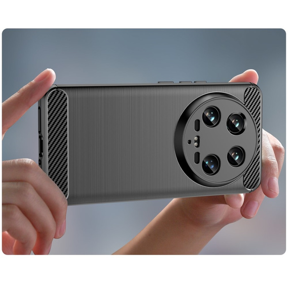 Θήκη για Xiaomi 14 Ultra, Carbon, μαύρη