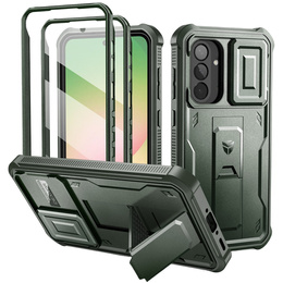 Θωρακισμένη θήκη για Samsung Galaxy A56 5G, Dexnor Full Body (Two Frames), πράσινη