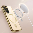 Θήκη για Samsung Galaxy S20 FE, Electro MagSafe, χρυσή + Γυαλί για την οθόνη