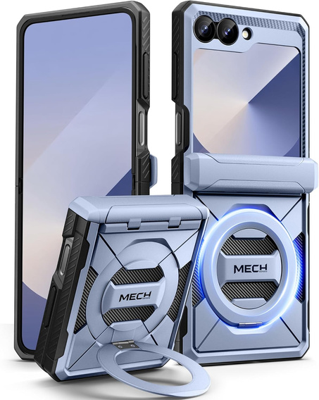 Θήκη Tongate MECH με MagSafe για Samsung Galaxy Z Flip7 FE / Z Flip6, μπλε