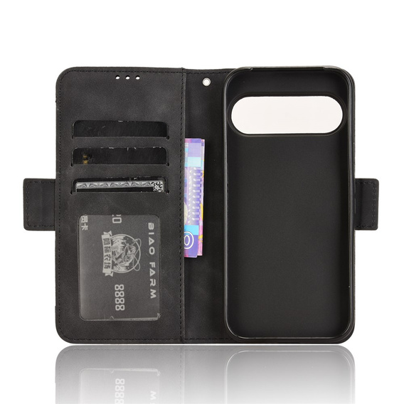 Θήκη με πτερύγιο για Google Pixel 9 / Google Pixel 9 Pro, Card Slot, μαύρη