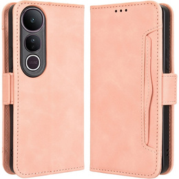 Θήκη με πτερύγιο για Vivo V50 Lite 4G / 5G, Card Slot, ροζ