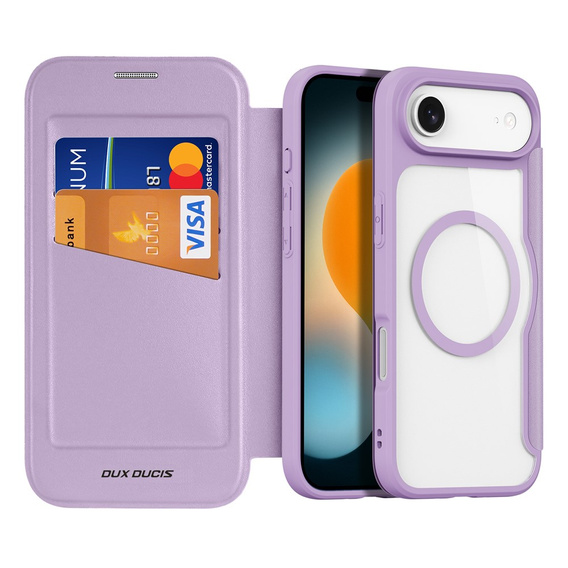 Θήκη Dux Ducis για iPhone Air, Skin X Pro, με πτερύγιο, για MagSafe, μοβ