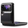 θήκη CASEME για Samsung Galaxy Z Flip 3, Waxy Textured, μαύρη